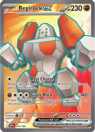 Regirock ex 214/182 - SV10 Destined Rivals Holofoil - for just $0.81! 
