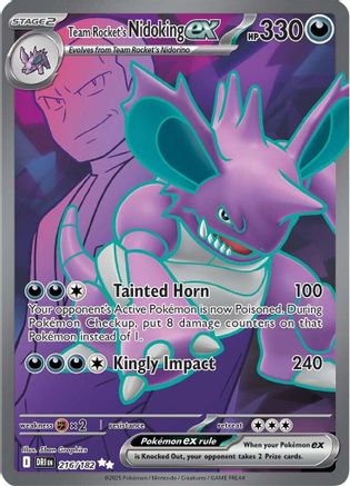 Team Rocket's Nidoking ex 216/182 - SV10 Destined Rivals Holofoil - for just $2.38! 