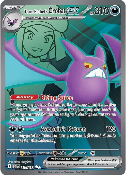 Team Rocket's Crobat ex (217/182) [Scarlet & Violet: Destined Rivals] - for just $1.30! 