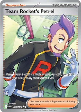Team Rocket's Petrel 226/182 - SV10 Destined Rivals Holofoil - for just $8.01! 