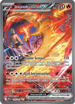 Team Rocket's Moltres ex 229/182 - SV10 Destined Rivals Holofoil - for just $69.99! 