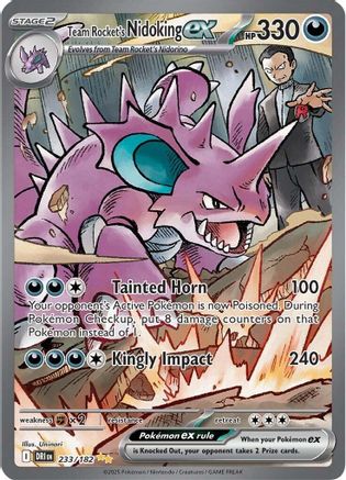 Team Rocket's Nidoking ex 233/182 - SV10 Destined Rivals Holofoil - for just $55! 