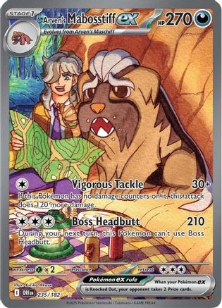 Arven's Mabosstiff ex 235/182 - SV10 Destined Rivals Holofoil - for just $14.58! 