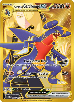 Cynthia's Garchomp ex 241/182 - SV10 Destined Rivals Holofoil - for just $20.01! 