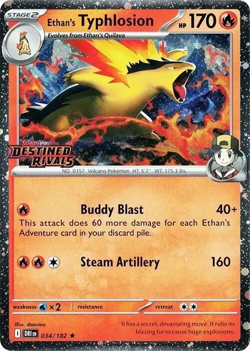 Ethan's Typhlosion (034/182) (Destined Rivals Stamp) [Scarlet & Violet: Destined Rivals] - for just $4.95! 
