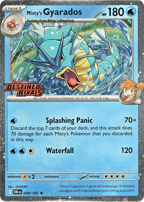 Misty's Gyarados (049/182) (Destined Rivals Stamp) [Scarlet & Violet: Destined Rivals] - for just $7.15! 