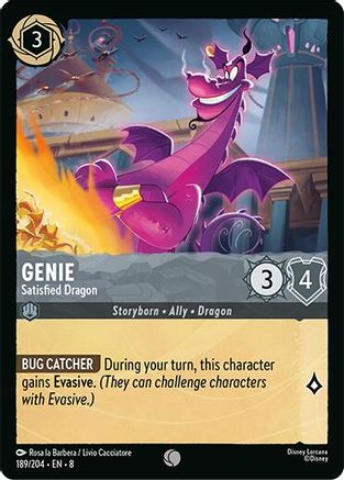 Genie - Satisfied Dragon (189/204) - Reign of Jafar Cold Foil - for just $0.27! 