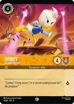 Dewey - Lovable Showoff (Foil) (2/204) - Reign of Jafar Cold Foil - for just $0.15! 