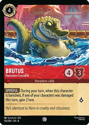 Brutus - Fearsome Crocodile (Foil) (125/204) - Reign of Jafar Cold Foil - for just $0.11! 