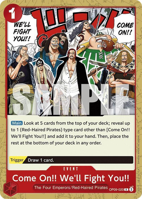 Come On!! We'll Fight You!! (Reprint) [Starter Deck: Red Shanks] - for just $0.10! 