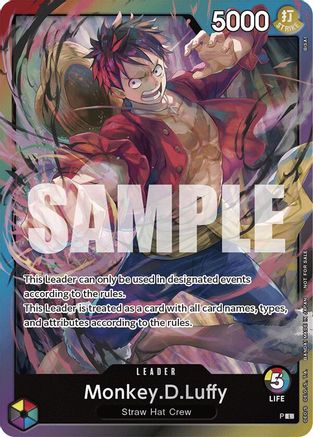 Monkey.D.Luffy (A Fist of Divine Speed Release Event Leader) (P) - One Piece Promotion Cards - for just $0.48! 