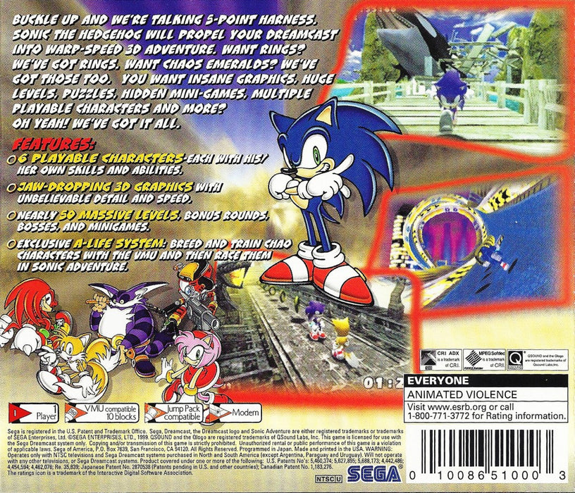 Sonic Adventure [Sega All Stars] – Sega Dreamcast (DC) - for just $45.99! 