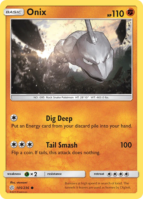 Onix (105/236) [Sun & Moon: Cosmic Eclipse] - for just $0.10! 