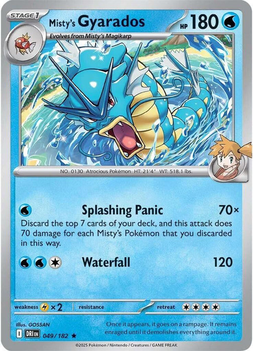 Misty's Gyarados (049/182) (Deck Exclusive) [Scarlet & Violet: Destined Rivals] - for just $0.30! 