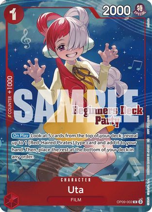Uta (Beginners Deck Party [ST-23] - [ST-28] Winner Pack) (OP09-002) - One Piece Promotion Cards Foil - for just $36.40! 