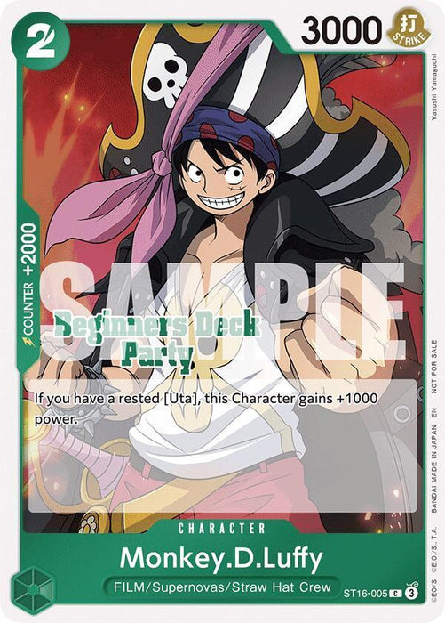 Monkey.D.Luffy (ST-23 - ST-28 Beginners Deck Party) [Participation] [One Piece Promotion Cards] - for just $1.25! 