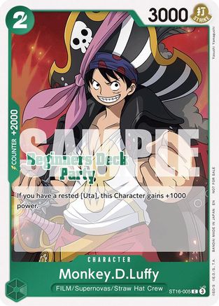Monkey.D.Luffy (Beginners Deck Party [ST-23] - [ST-28] Participation Pack) (ST16-005) - One Piece Promotion Cards - for just $1.53! 