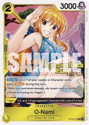 O-Nami (Beginners Deck Party [ST-23] - [ST-28] Participation Pack) (OP06-101) - One Piece Promotion Cards - for just $2.60! 
