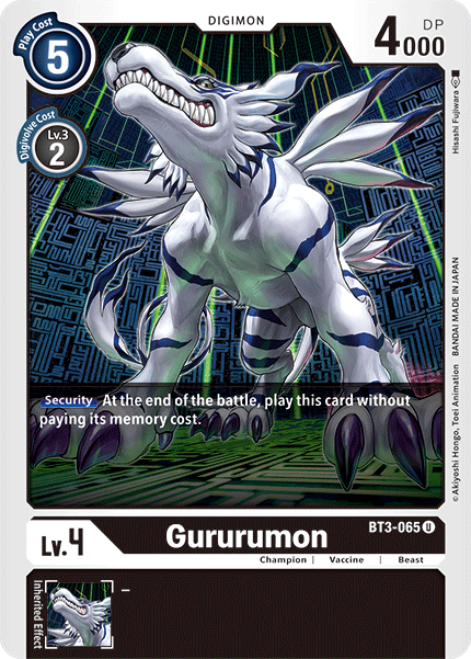 Gururumon [BT3-065] [Release Special Booster Ver.1.5] - Just $0.09! Shop now at Retro Gaming of Denver