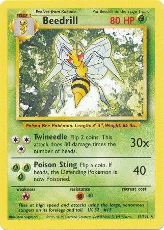 Beedrill (17/102) [Base Set Unlimited] - for just $2.20! 