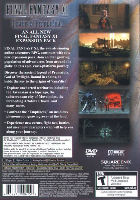 Final Fantasy XI: Chains of Promathia – PlayStation 2 (PS2) - for just $10.99! 