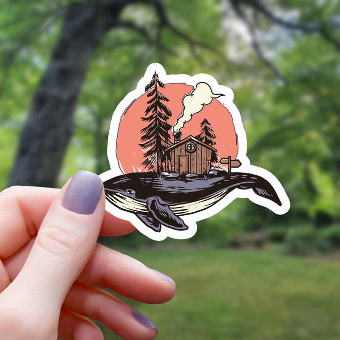 Cosmic Whale Home Sticker - 3" - for just $3.50! 