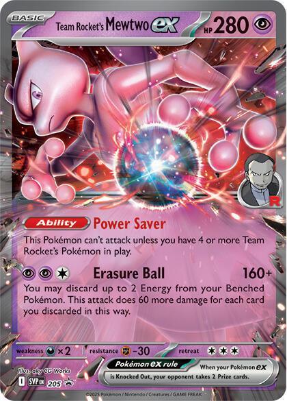 Team Rocket's Mewtwo ex (205) [Scarlet & Violet: Black Star Promos] - for just $1! 