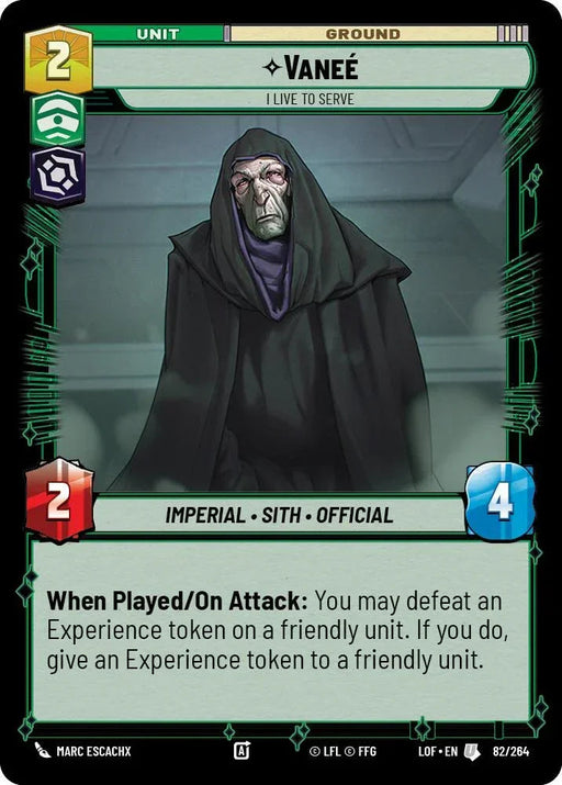 Vanee - I Live to Serve (82/264) (82/264) [Legends of the Force] - for just $0.10! 