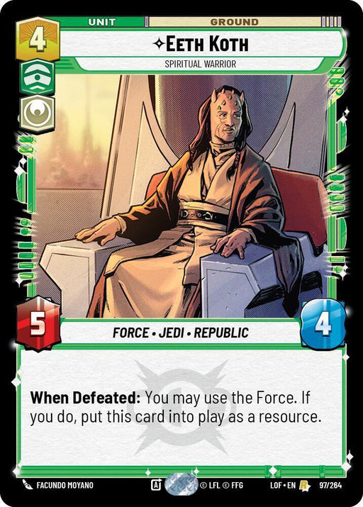 Eeth Koth - Spiritual Warrior (97/264) (97/264) [Legends of the Force] - for just $0.15! 