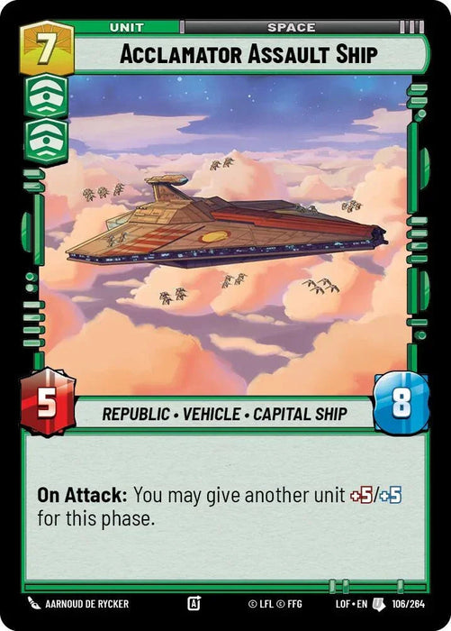 Acclamator Assault Ship (106/264) (106/264) [Legends of the Force] - for just $0.10! 