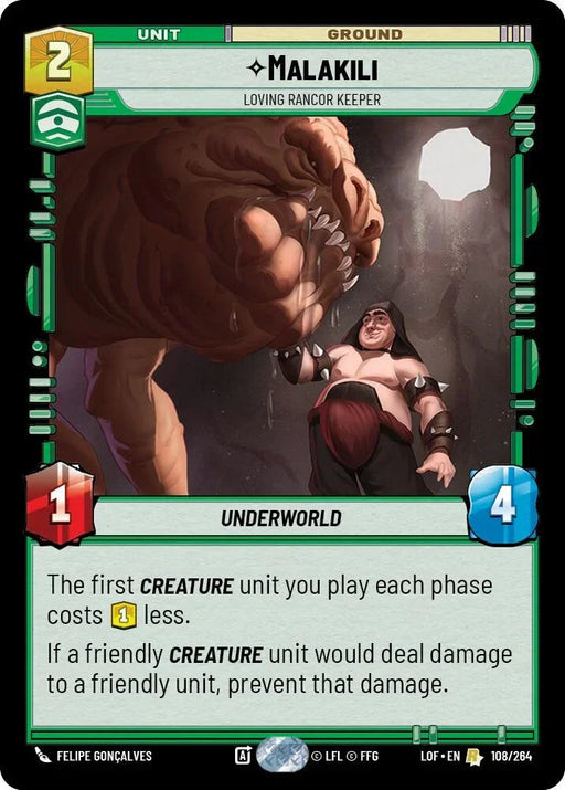 Malakili - Loving Rancor Keeper (108/264) (108/264) [Legends of the Force] - for just $0.10! 