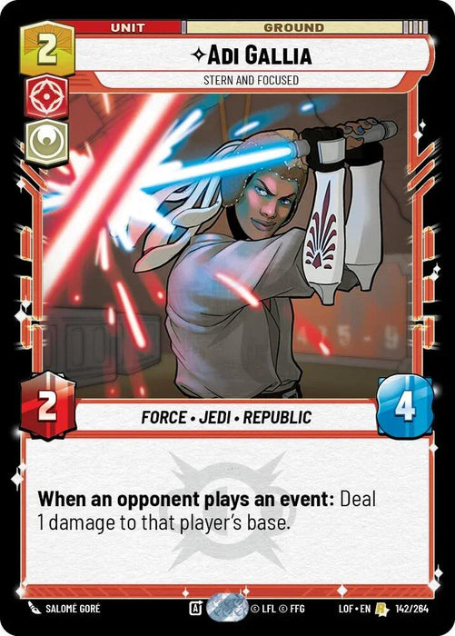Adi Gallia - Stern and Focused (142/264) (142/264) [Legends of the Force] - for just $0.65! 