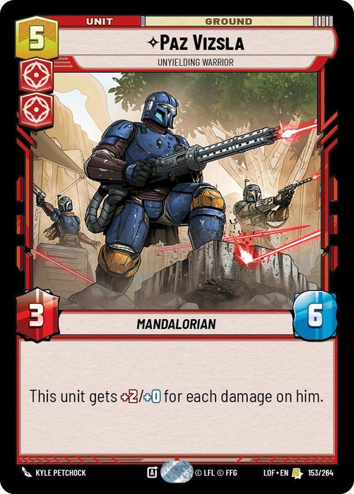 Paz Vizsla - Unyielding Warrior (153/264) (153/264) [Legends of the Force] - for just $0.15! 