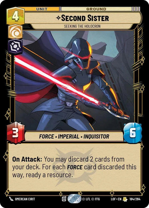 Second Sister - Seeking the Holocron (184/264) (184/264) [Legends of the Force] - for just $0.10! 