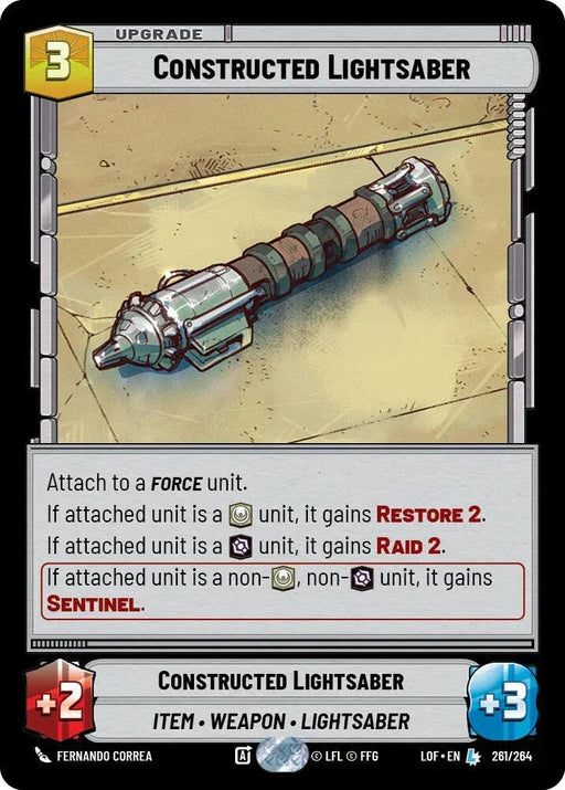 Constructed Lightsaber (261/264) (261/264) [Legends of the Force] - for just $6.55! 