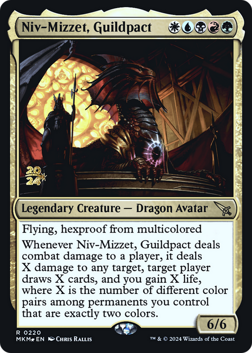Niv-Mizzet, Guildpact (PRE-220) - Murders at Karlov Manor Promos Foil - for just $0.42! 