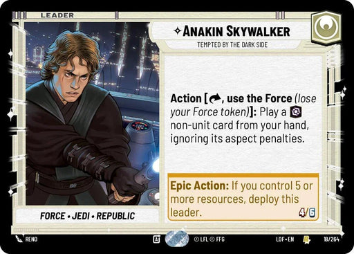 Anakin Skywalker - Tempted by the Dark Side (018/264) (018/264) [Legends of the Force] - for just $0.10! 