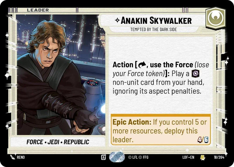 Anakin Skywalker - Tempted by the Dark Side (018/264) (018/264) [Legends of the Force] - for just $0.10! 