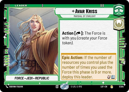 Avar Kriss - Marshal of Starlight (007/264) (007/264) [Legends of the Force] - for just $0.10! 