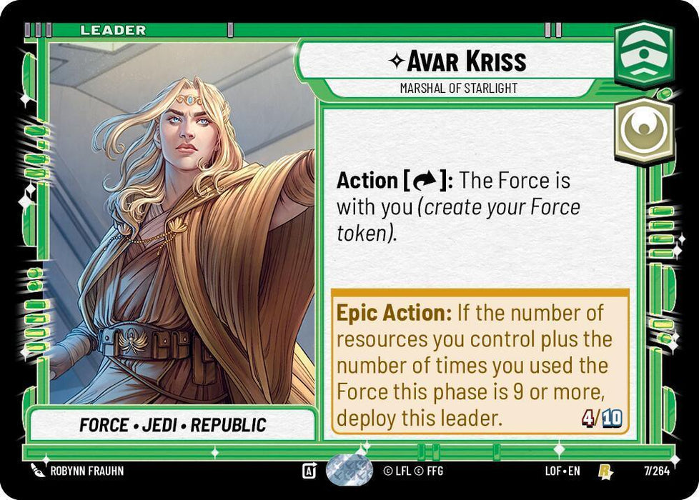 Avar Kriss - Marshal of Starlight (007/264) (007/264) [Legends of the Force] - for just $0.10! 