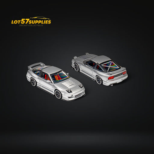 MicroTurbo Custom 180SX Miyabi 180SX Metallic Silver 1:64 - for just $44.99! 