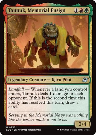 Tannuk, Memorial Ensign (EOE-233) - Edge of Eternities - for just $0.15! 