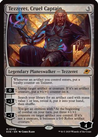 Tezzeret, Cruel Captain (EOE-002) - Edge of Eternities Foil - for just $6.18! 