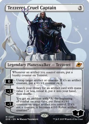 Tezzeret, Cruel Captain (Borderless) (EOE-287) - Edge of Eternities Foil - for just $26.22! 