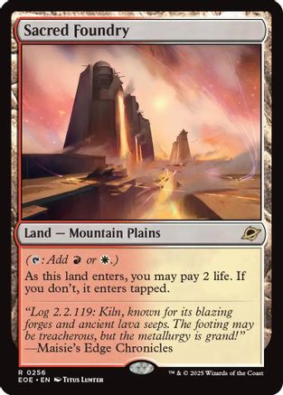 Sacred Foundry (EOE-256) - Edge of Eternities Foil - for just $3.21! 