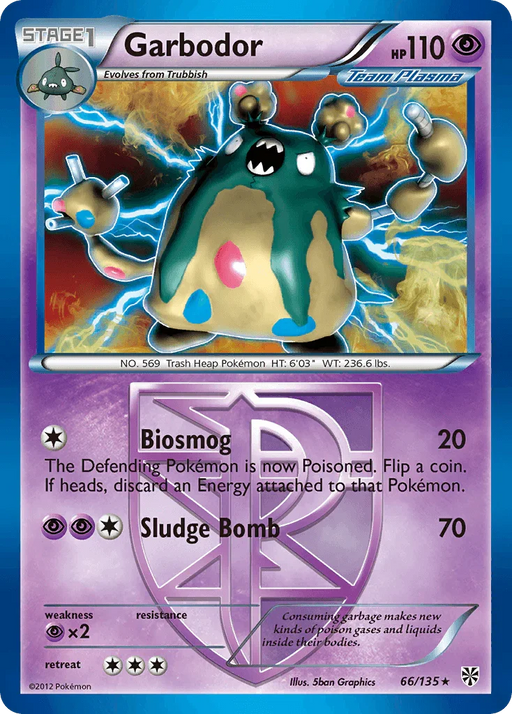 Garbodor (66/135) [Black & White: Plasma Storm] - for just $1.60! 