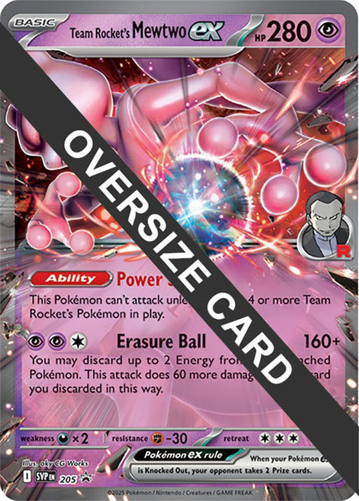 Team Rocket's Mewtwo ex (205) (Jumbo Card) [Scarlet & Violet: Black Star Promos] - for just $1.30! 