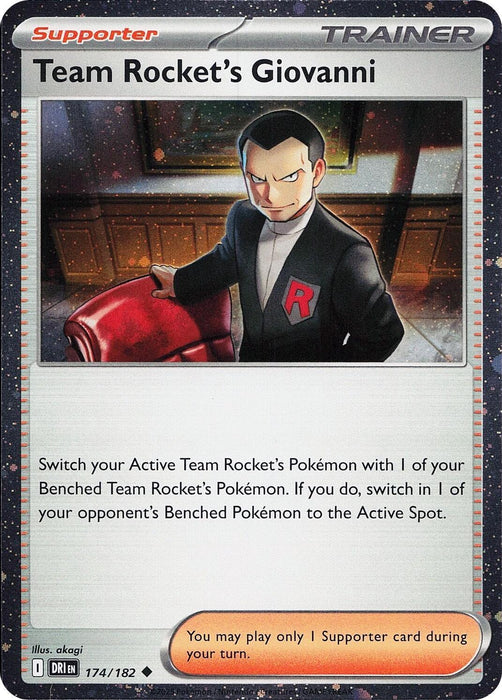 Team Rocket's Giovanni (174/182) (Cosmos Holo) [Miscellaneous Cards] - for just $0.25! 