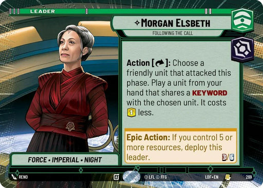 Morgan Elsbeth (269) - Following the Call (Hyperspace) (269) [Legends of the Force] - for just $0.10! 