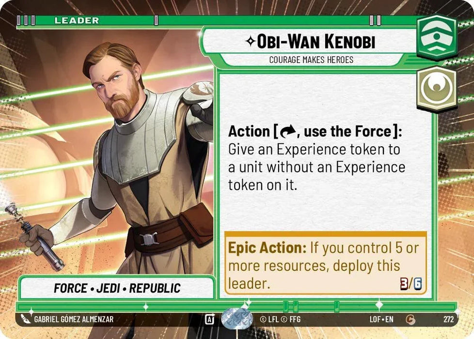 Obi-Wan Kenobi (272) - Courage Makes Heroes (Hyperspace) (272) [Legends of the Force] - for just $0.10! 